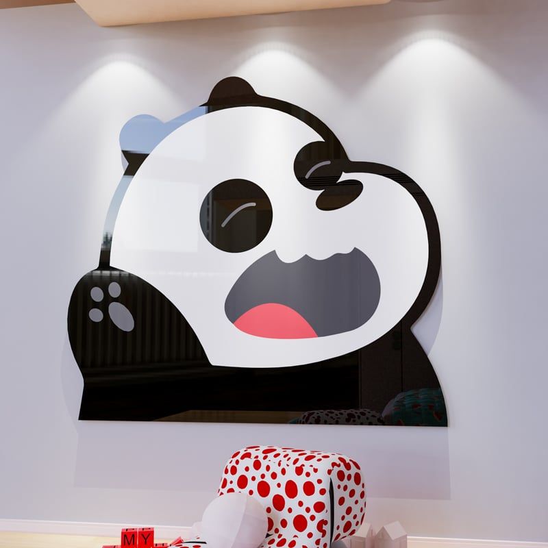 Tranh mica EPeBen dán tường nổi 3d hình Gáu Trúc Vịt Con decor trang trí Phòng Cho Bé, Mầm Non