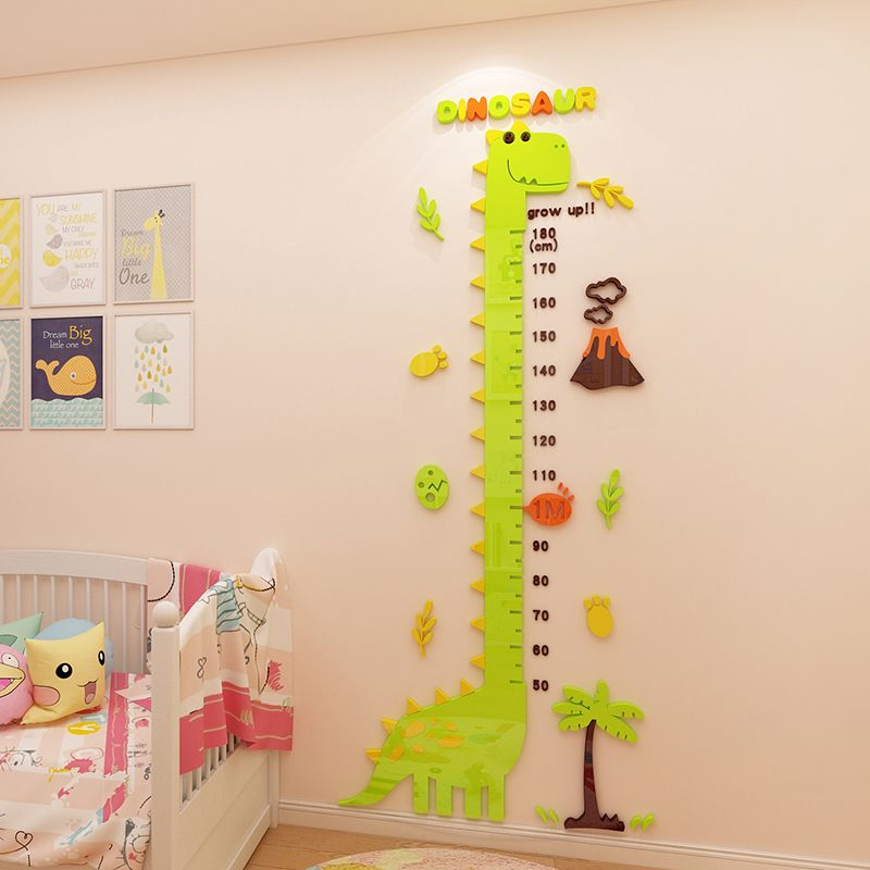 Tranh mica EPeBen dán tường nổi 3d Thước Đo Chiều Cao Hình Khủng Long decor trang trí Phòng ngủ cho bé, Lớp Học Mẫu Giáo