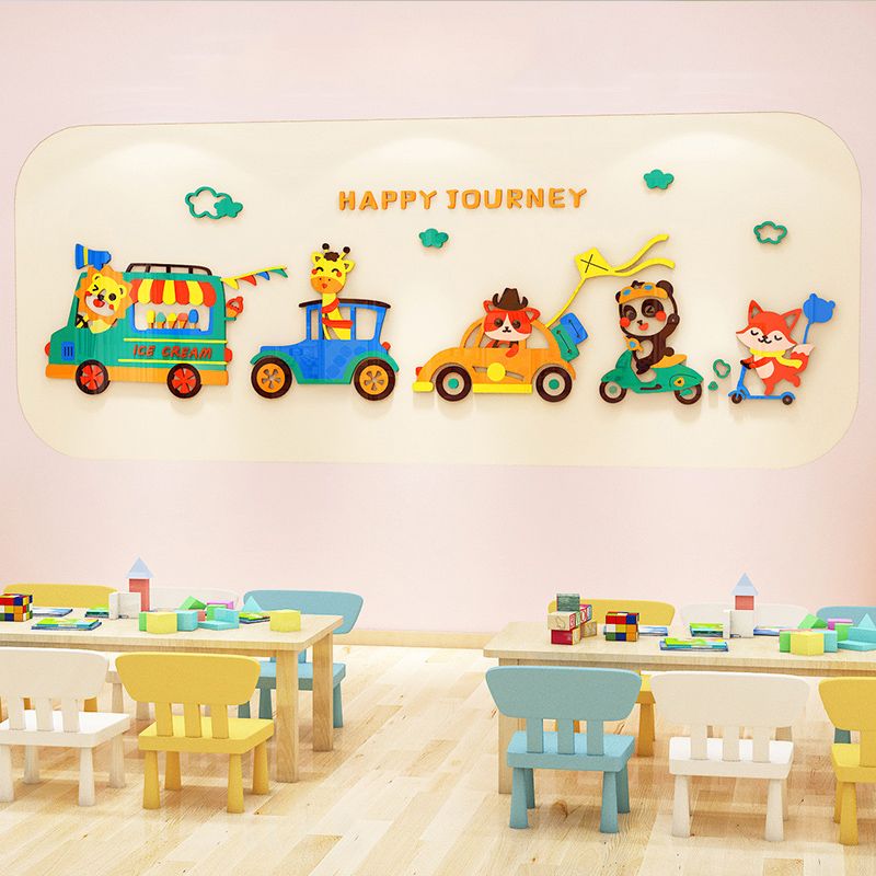 Tranh mica EPeBen dán tường nổi 3d hình Hành trình vui vẻ decor trang trí Phòng cho bé, Phòng ngủ, Phòng khách, Mẫu giáo