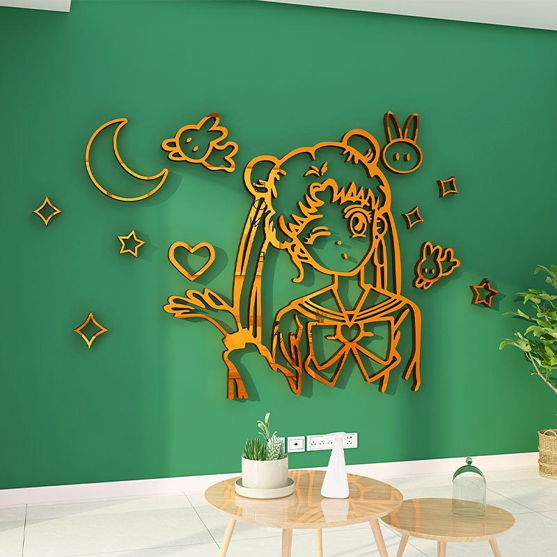Tranh mica dán tường EPeBen hình Thủy thủ mặt trăng decor trang trí Phòng khách, Cửa hàng, Phòng cho bé, Phòng ngủ