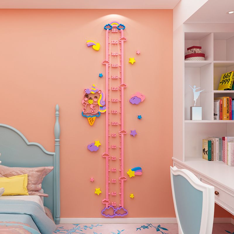 Tranh mica EPeBen dán tường nổi 3d Thước đo chiều cao phi hành gia decor trang trí Phòng ngủ cho bé, Lớp Học Mẫu giáo