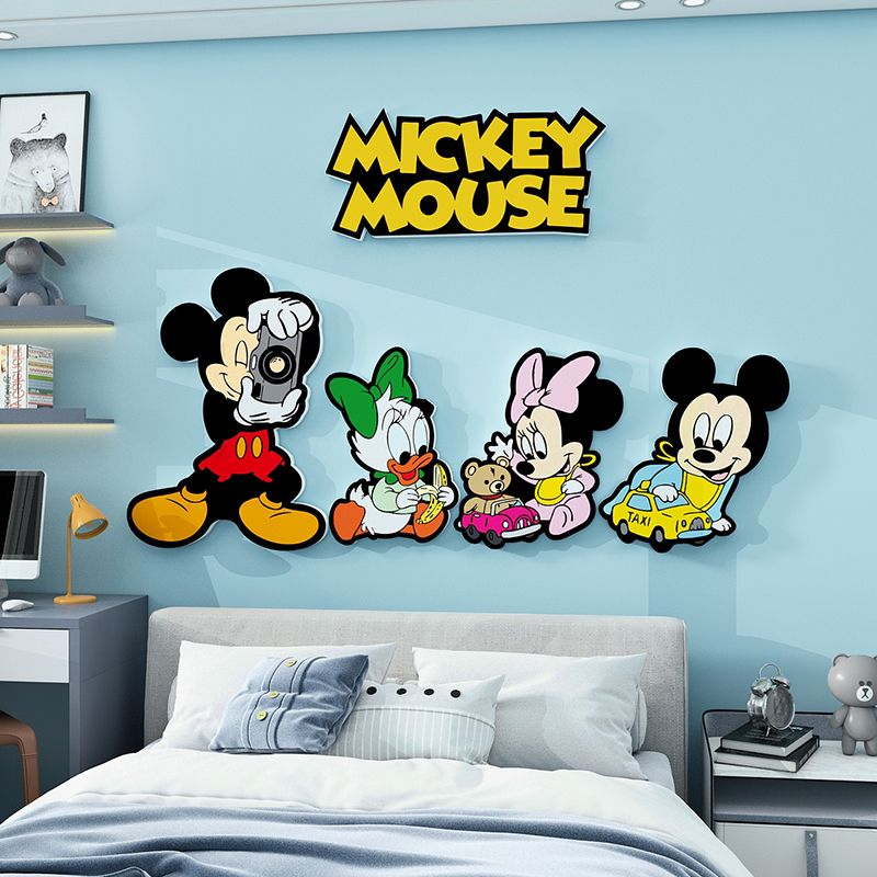 Tranh Fomex EPeBen dán tường nổi 3d Hình Thế Giới Mickey Mouse decor trang trí Phòng cho bé, Phòng khách, Mẫu giáo