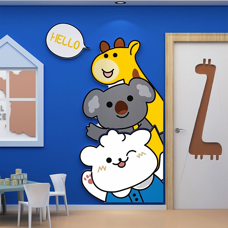 Tranh Fomex EPeBen dán tường nổi 3d Hình Căn phòng vui nhộn decor trang trí Phòng cho bé, Phòng ngủ, Dán Cửa, Mẫu giáo