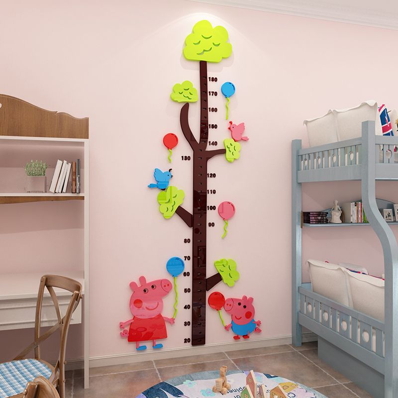 Tranh mica EPeBen dán tường nổi 3d hình Vươn cao cùng Peppa decor trang trí Phòng cho bé, Phòng khách, Mẫu giáo