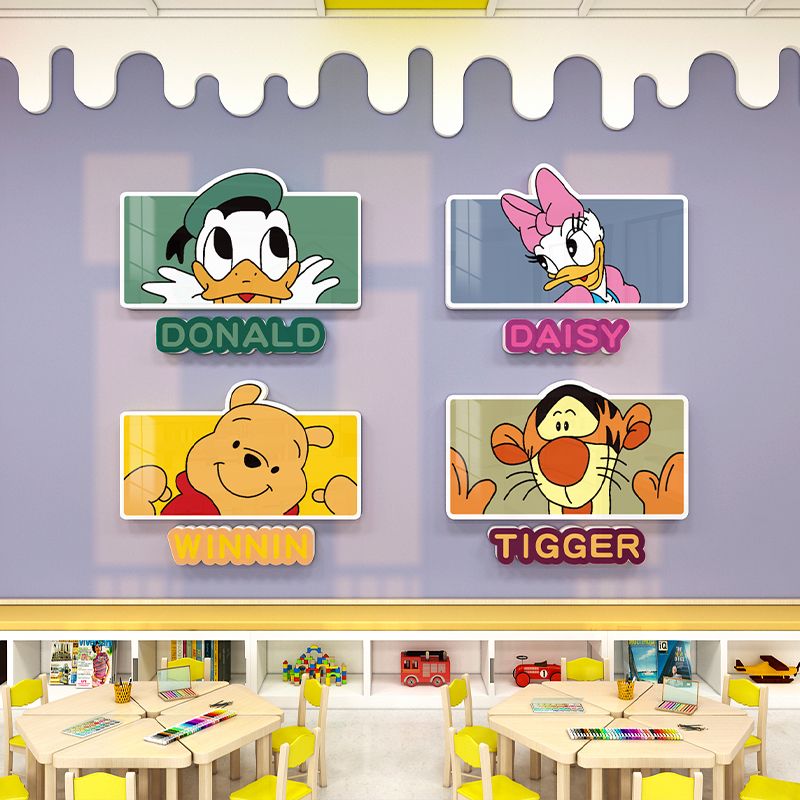 Tranh Fomex EPeBen dán tường nổi 3d Hình Mickey và những người bạn decor trang trí Phòng cho bé, Phòng ngủ, Mẫu giáo