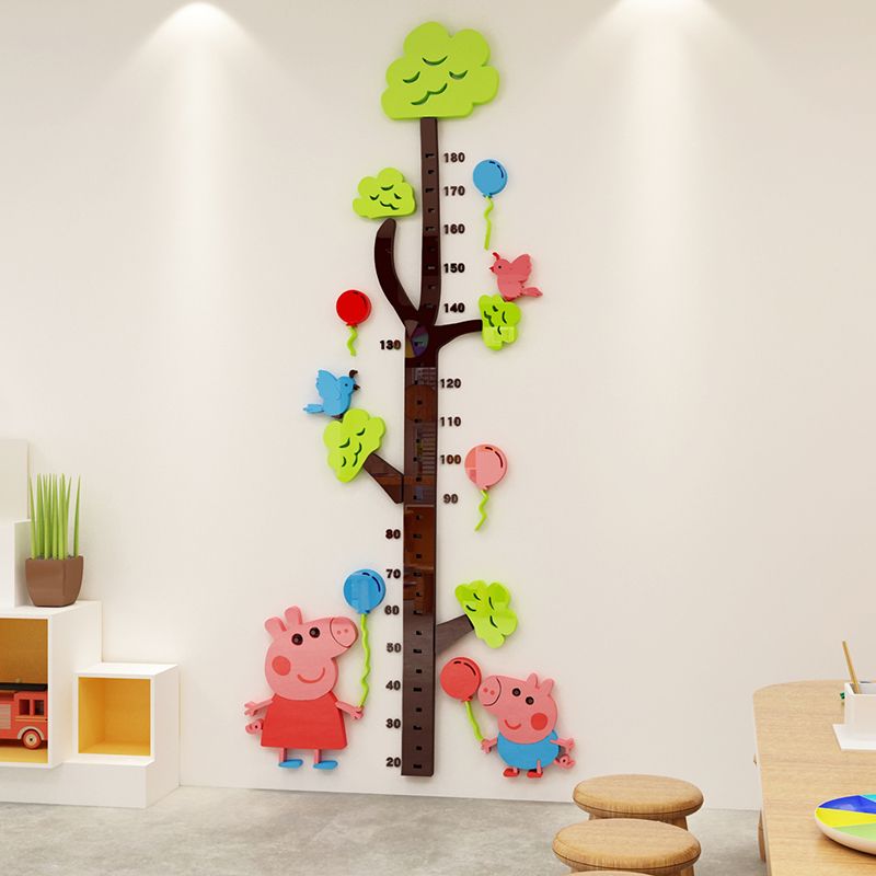 Tranh mica EPeBen dán tường nổi 3d hình Vươn cao cùng Peppa decor trang trí Phòng cho bé, Phòng khách, Mẫu giáo