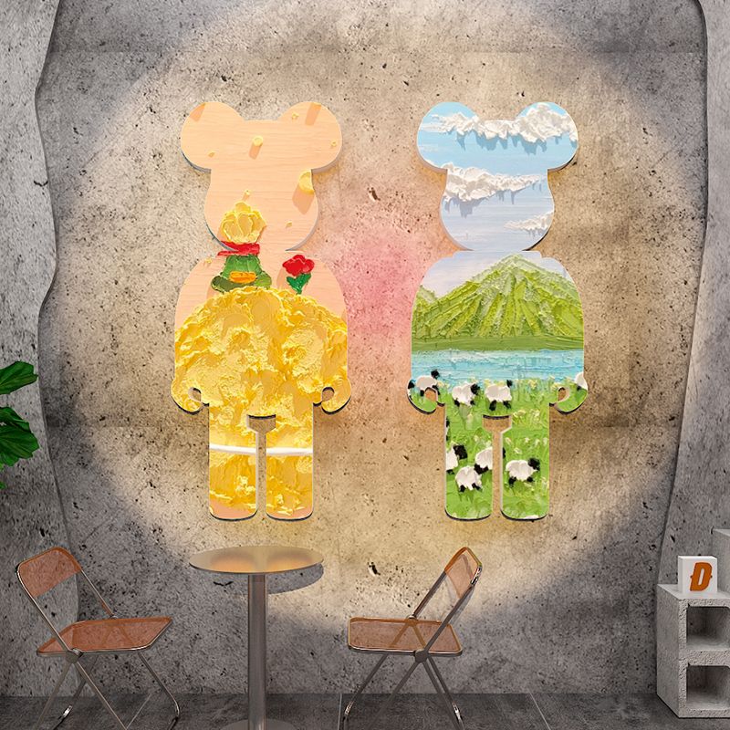 Tranh Fomex EPeBen dán tường nổi 3d Hình KAWS Decor Trang Trí Quán Nước Địa Điểm Kinh Doanh Spa Salon