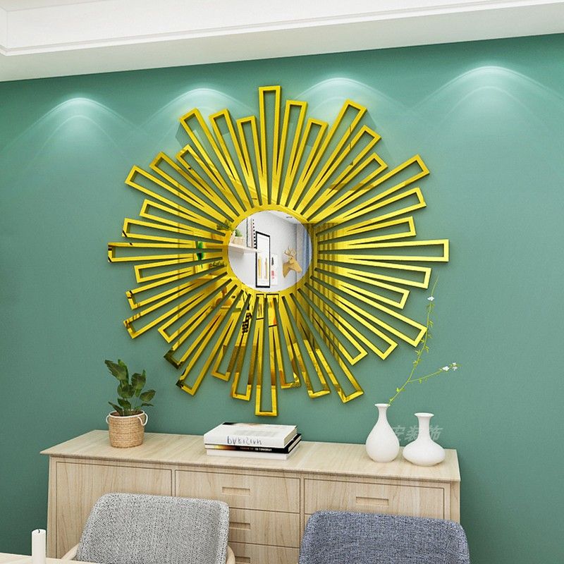 Tranh mica EPeBen dán tường nổi 3d hình Mặt trời rực rỡ decor trang trí Phòng khách, Cửa hàng, Văn phòng, Phòng ngủ
