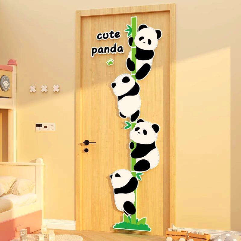 Tranh Fomex EPeBen dán tường nổi 3d Hình Gấu Trúc Đáng yêu decor trang trí Phòng cho ngủ bé, Phòng khách, Mẫu giáo
