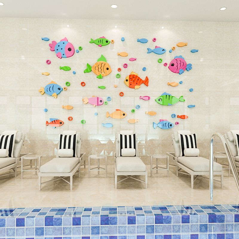 Tranh mica EPeBen dán tường nổi 3d hình Dưới đáy đại dương decor trang trí Phòng cho bé, Phòng ngủ, Mẫu giáo