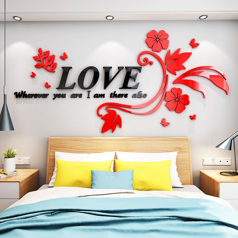 Tranh mica EPeBen dán tường nổi 3d hình chữ Love decor trang trí phòng khách, phòng ngủ, phòng tân hôn