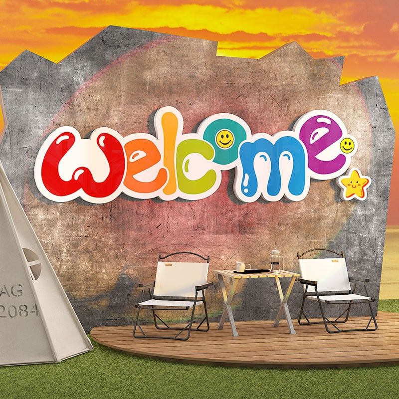 Tranh Fomex EPeBen dán tường nổi 3d Hình Welcome Decor Trang Trí Quán Trà Sữa, Quán Cà Phê, Nhà Hàng, Quán Ăn