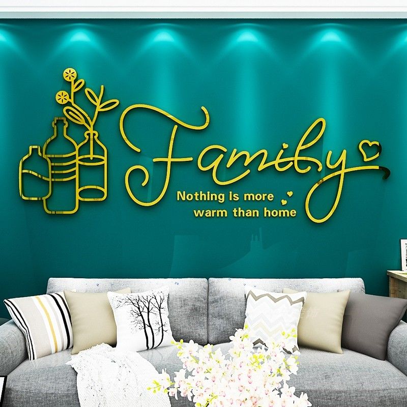 Tranh mica EPeBen dán tường nổi 3d hình Family Home decor trang trí Phòng Khách, Phòng Bếp
