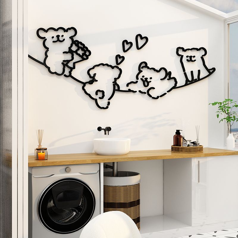 Tranh mica EPeBen dán tường nổi 3d Những chú cho vui vẻ trang trí Phòng cho bé, Phòng khách