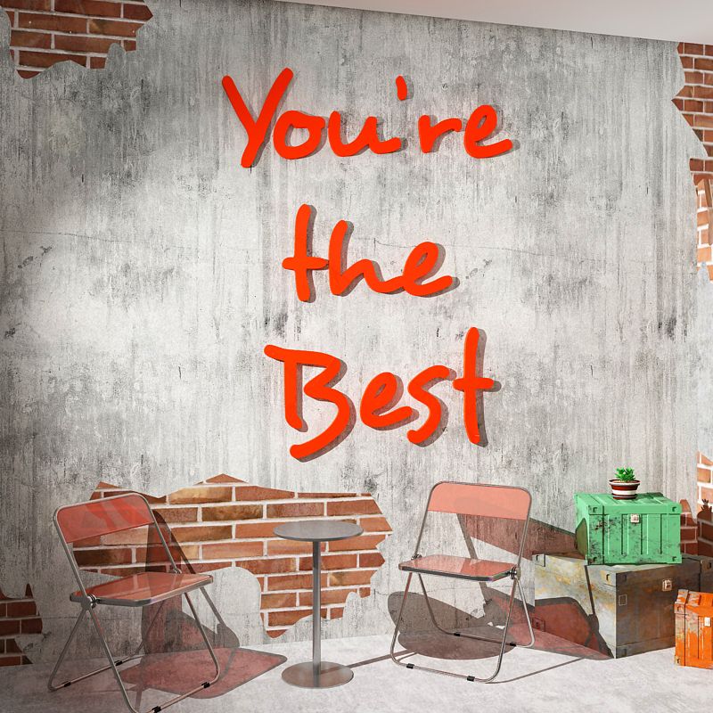 Tranh mica EPeBen dán tường nổi 3d hình Bạn là nhất decor trang trí Phòng khách, Cửa hàng, Phòng cho bé, Phòng ngủ