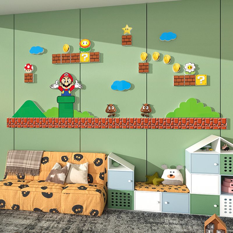Tranh Fomex EPeBen dán tường nổi 3d Hình Thế giới Mario decor trang trí Phòng cho bé, Phòng ngủ, Phòng khách, Mẫu giáo