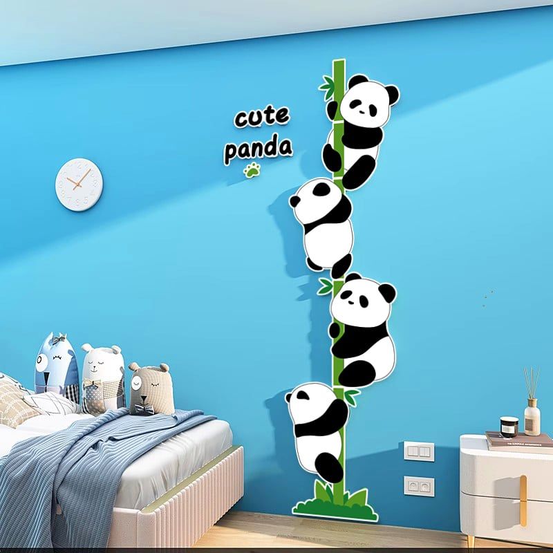 Tranh Fomex EPeBen dán tường nổi 3d Hình Gấu Trúc Đáng yêu decor trang trí Phòng cho ngủ bé, Phòng khách, Mẫu giáo