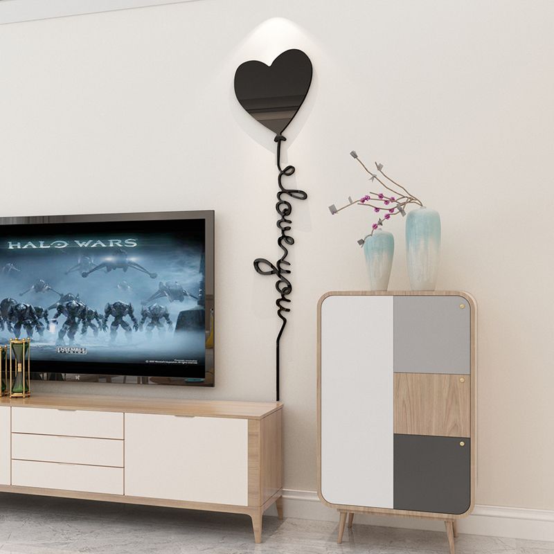 Tranh mica EPeBen dán tường nổi 3d hình I Love You Bóng Trái Tim decor trang trí Phòng Ngủ, Nhà Đẹp