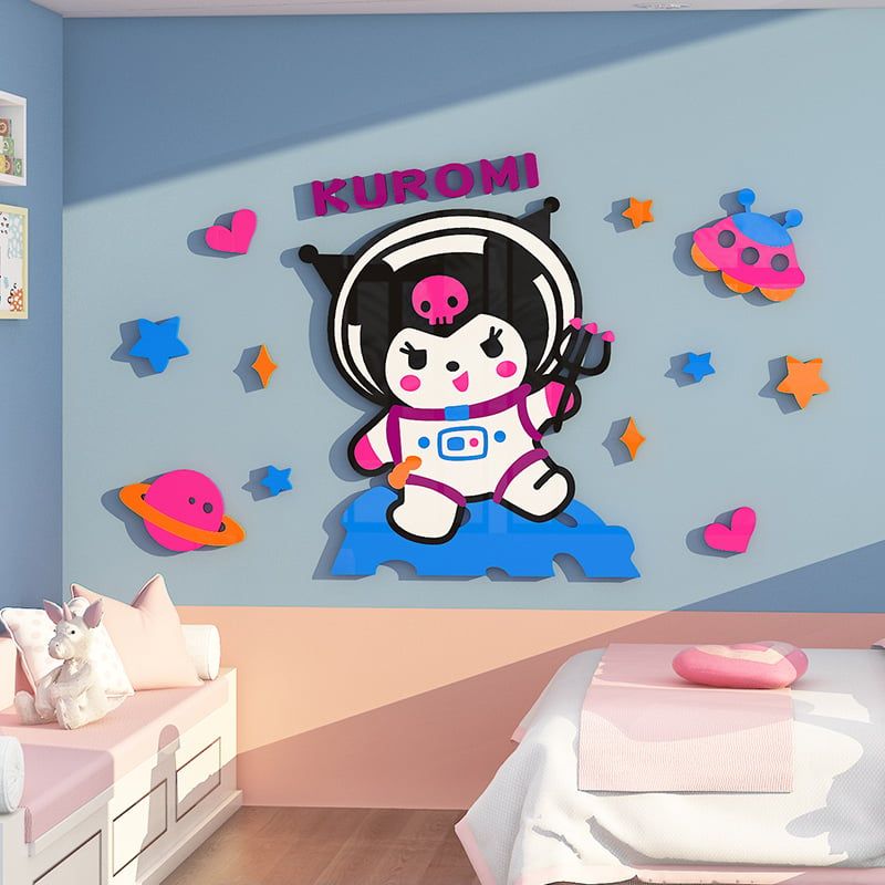 Tranh mica EPeBen dán tường nổi 3d hình dán Kuromi Cinnamoroll decor trang trí Phòng ngủ cho bé, Mẫu giáo, Cửa hàng