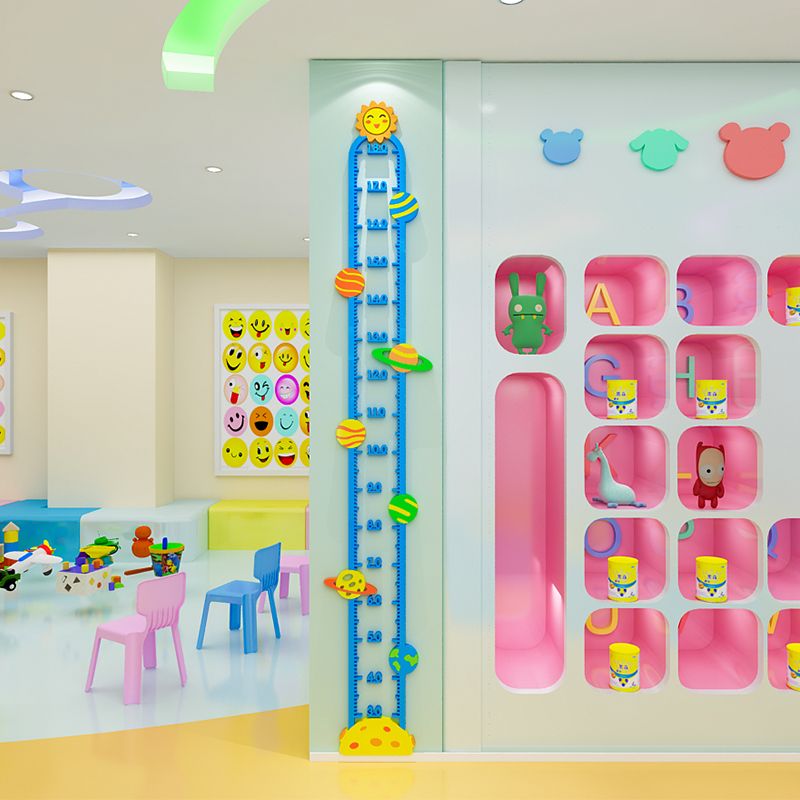 Tranh mica EPeBen dán tường nổi 3d Thước đo chiều cao phi hành gia decor trang trí Phòng ngủ cho bé, Lớp Học Mẫu giáo