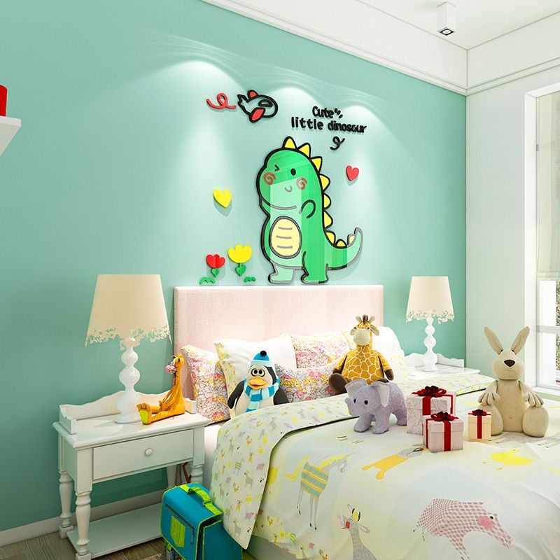 Tranh mica EPeBen dán tường nổi 3d Khủng Long Đáng Yêu trang trí Phòng cho bé, Phòng ngủ,Ohòng Khách,Mầm non