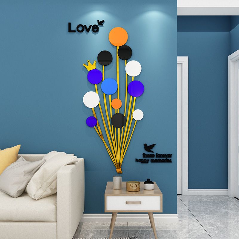 Tranh mica EPeBen dán tường nổi 3d hình Chùm Bóng Bay Nhiều Màu decor trang trí Phòng Khách, Nhà Đẹp