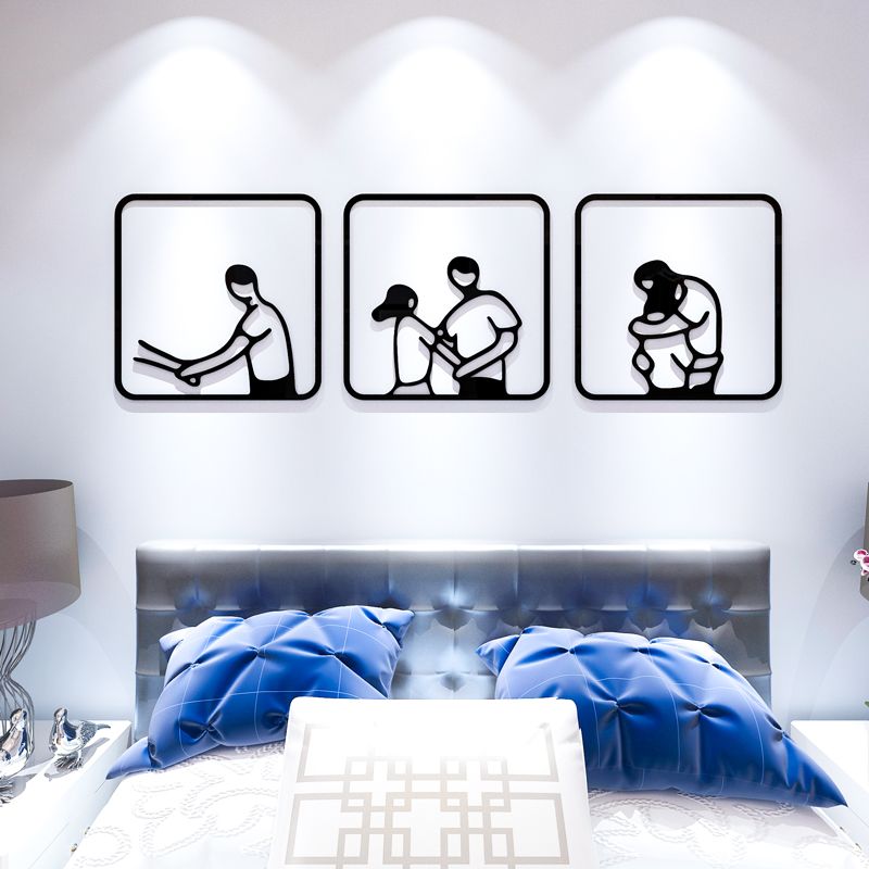 Tranh mica EPeBen dán tường nổi 3d hình Cặp Đôi Ấm Áp decor trang trí Phòng Ngủ, Phòng Cưới