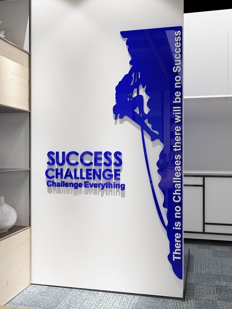 Tranh mica EPeBen dán tường nổi 3d hình Success leo núi tạo động lực cổ vũ tinh thần làm việc trang trí Phòng Tập Gym