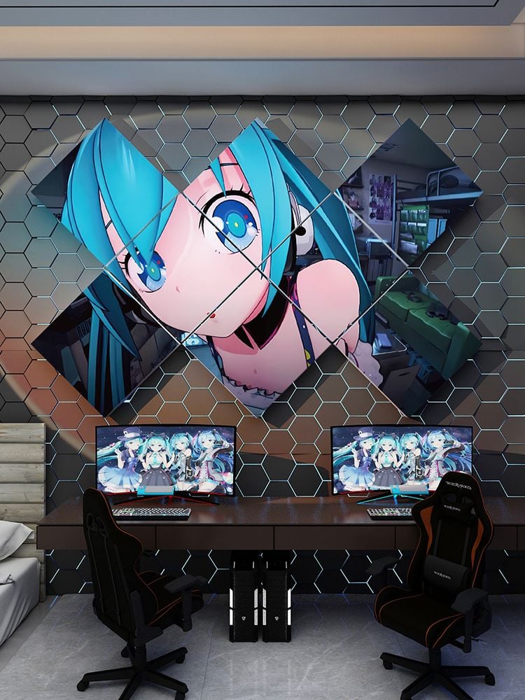 Tranh Fomex EPeBen dán tường nổi 3d Hình Nhân Vật Ảo Decor Trang Trí Quán Net Phòng Chơi Game Tường Cyber Game