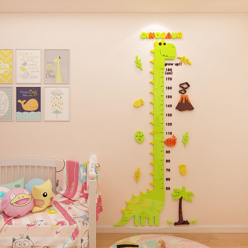 Tranh mica EPeBen dán tường nổi 3d Thước Đo Chiều Cao Hình Khủng Long decor trang trí Phòng ngủ cho bé, Lớp Học Mẫu Giáo