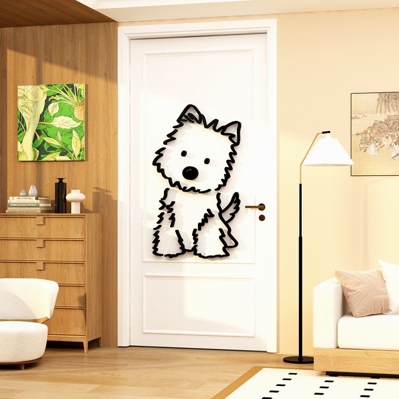 Tranh mica EPeBen dán tường nổi 3d hình Chú chó yêu đời decor trang trí Phòng cho bé, Phòng khách, Phòng ngủ, Mẫu giáo