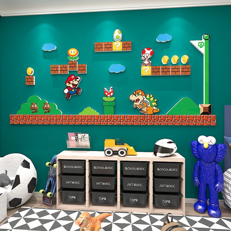 Tranh Fomex EPeBen dán tường nổi 3d Hình Thế giới Mario decor trang trí Phòng cho bé, Phòng ngủ, Phòng khách, Mẫu giáo