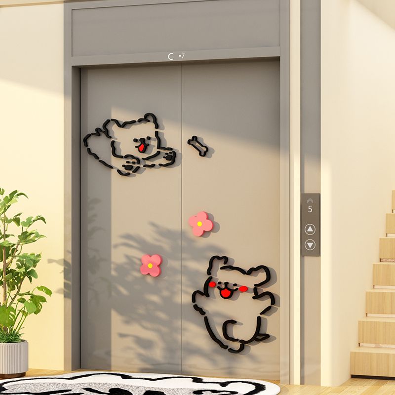 Tranh mica EPeBen dán tường nổi 3d hình Chú chó yêu đời decor trang trí Phòng cho bé, Phòng khách, Phòng ngủ, Mẫu giáo