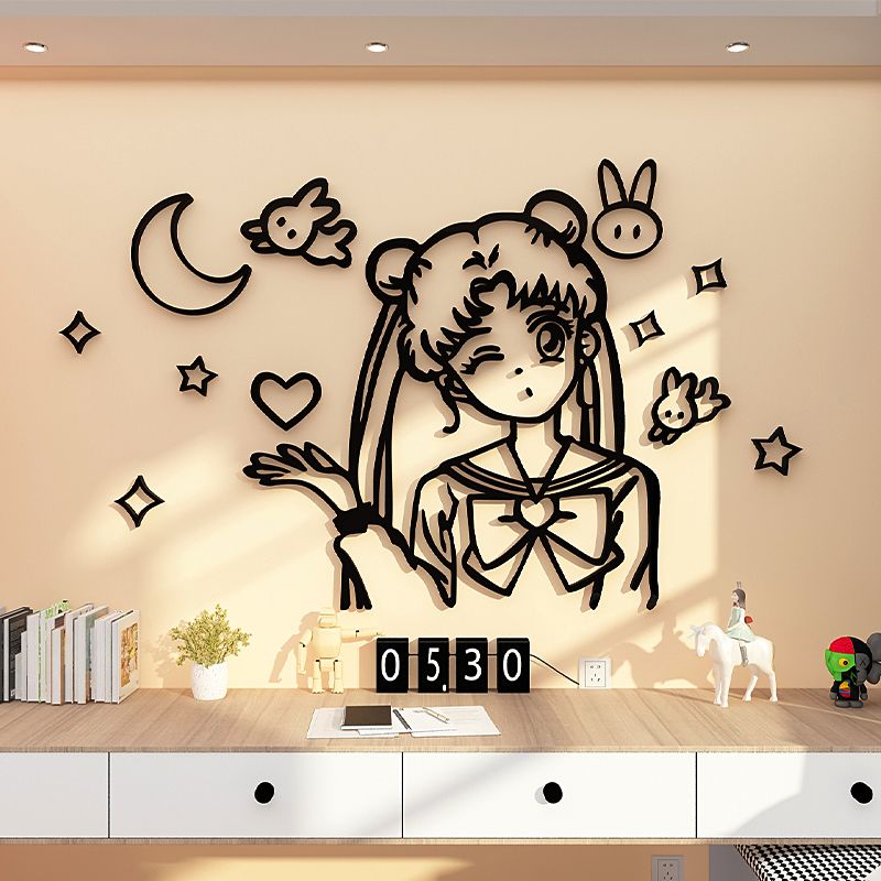 Tranh mica dán tường EPeBen hình Thủy thủ mặt trăng decor trang trí Phòng khách, Cửa hàng, Phòng cho bé, Phòng ngủ