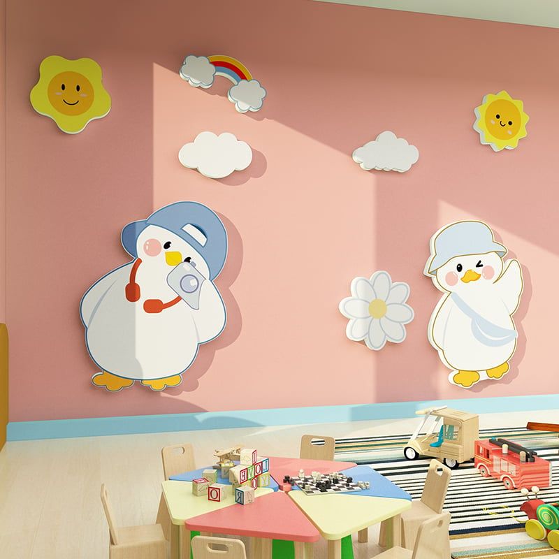 Tranh Fomex EPeBen dán tường nổi 3d Hình vịt con dễ thương decor trang trí Phòng cho bé, Phòng ngủ, Mầm Non, Phòng Khách