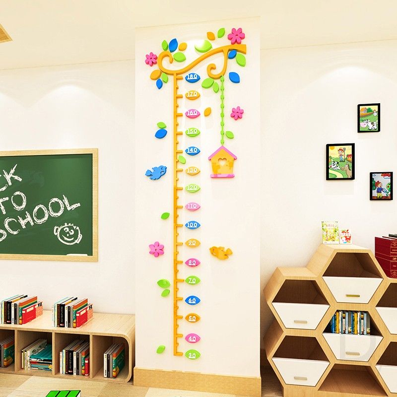 Tranh mica EPeBen dán tường nổi 3d Thước Đo Chiều Cao Cà Rốt Khổng Lồ decor trang trí Phòng Cho Bé, Lớp Học Mầm Non