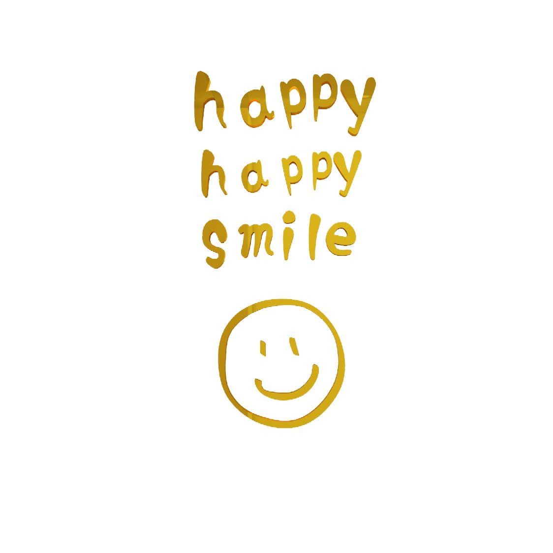 Tranh mica EPeBen dán tường nổi 3d hình Happy Happy Smile decor trang trí Phòng Ngủ, Phòng Khách