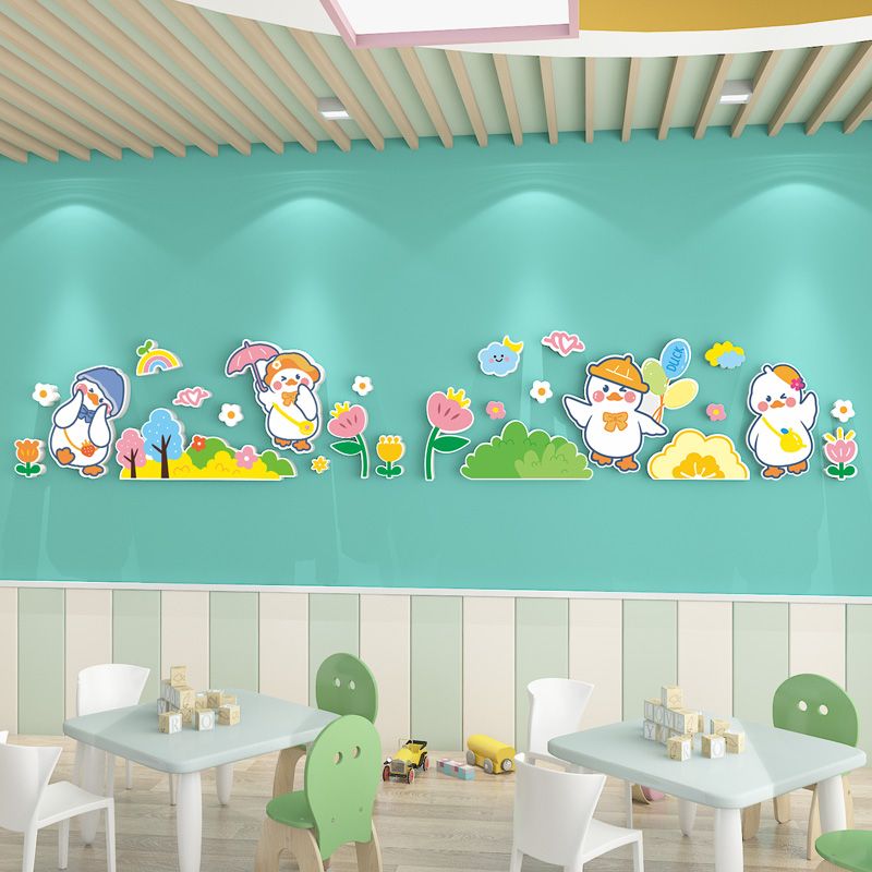 Tranh Fomex EPeBen dán tường nổi 3d Hình Những Chú Vịt Vui Vẻ decor trang trí Phòng cho bé, Phòng ngủ, Mẫu giáo