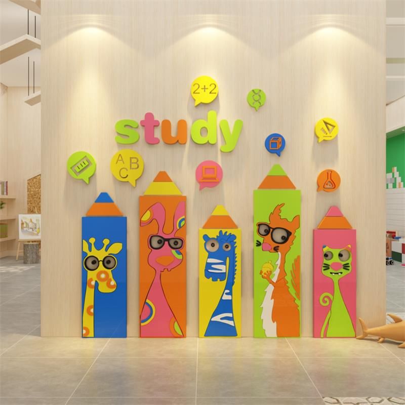 Tranh Fomex EPeBen dán tường nổi 3d Hình câu bút chăm học decor trang trí Phòng cho bé, Phòng ngủ, Phòng Học, Mẫu giáo