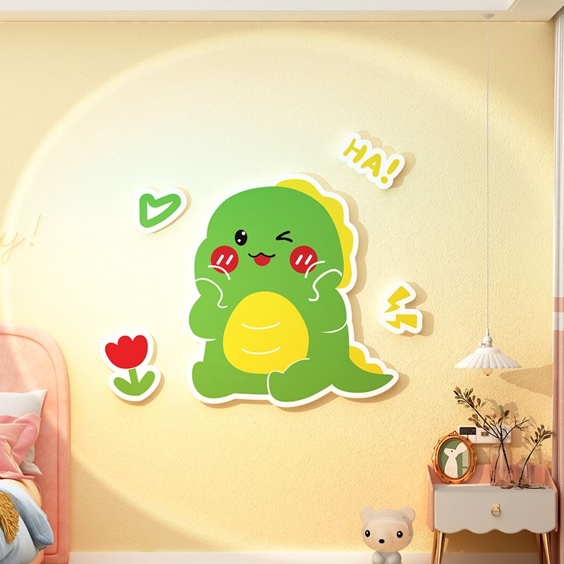 Tranh Fomex EPeBen dán tường nổi 3d Hình Chú Dino Ngọt Ngào decor trang trí Phòng cho bé, Phòng khách, Mẫu giáo