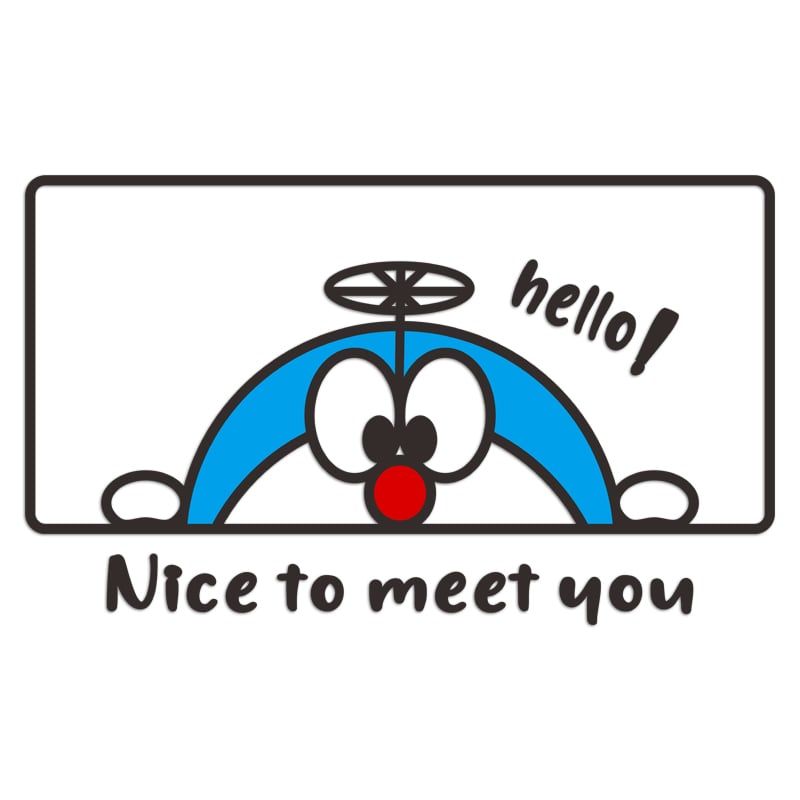Tranh mica EPeBen dán tường nổi 3d hình Doremon Nice To Meet You decor trang trí Cửa Hàng, Phòng Cho Bé