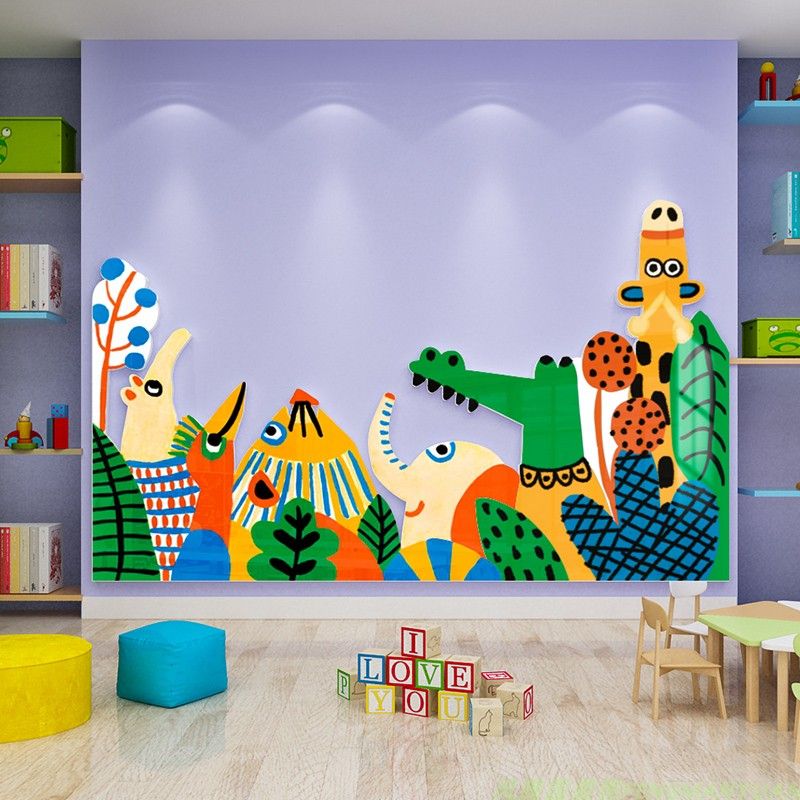 Tranh Fomex EPeBen dán tường nổi 3d Hình Sắc màu làng quê decor trang trí Phòng cho bé, Phòng ngủ, Phòng khách, Mẫu giáo