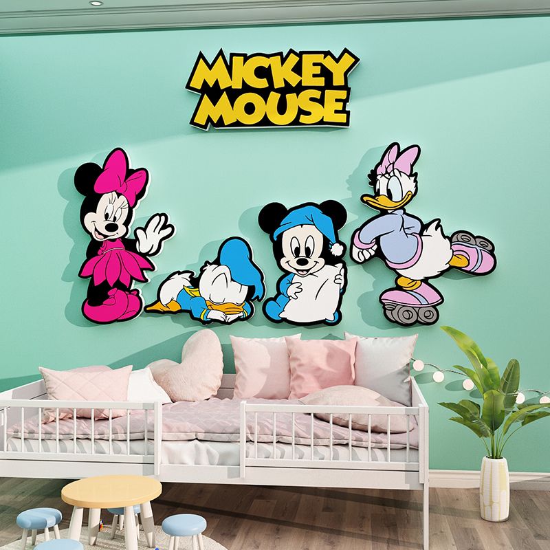 Tranh Fomex EPeBen dán tường nổi 3d Hình Thế Giới Mickey Mouse decor trang trí Phòng cho bé, Phòng khách, Mẫu giáo