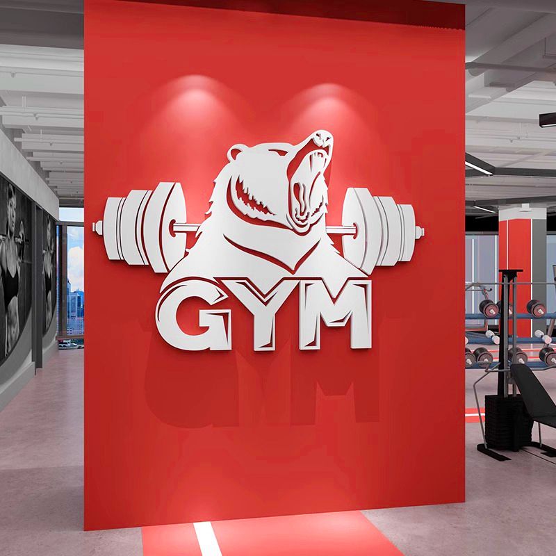 Tranh mica EPeBen dán tường nổi 3d hình Sức mạnh thể chất decor trang trí Phòng fitness, Phòng gym, Phòng giải trí