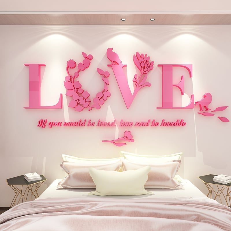 Tranh mica EPeBen dán tường nổi 3d hình chữ LOVE decor trang trí tường nhà, phòng khách, phòng ngủ