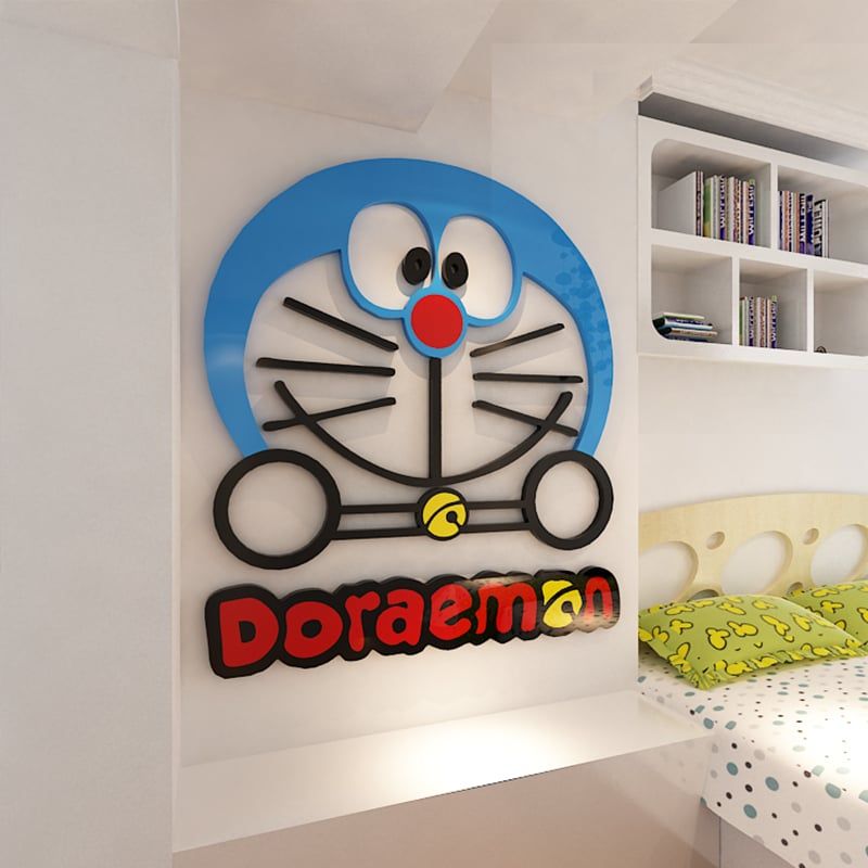 Tranh mica EPeBen dán tường nổi 3d hình Doremon Doraemon smile, trang trí phòng cho bé, mầm non, mẫu giáo, khu vui chơi