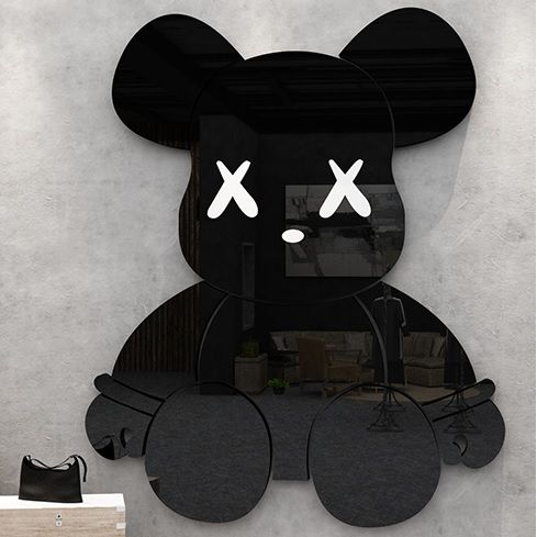 Tranh mica EPeBen dán tường nổi 3d hình Kaws Bearbrick decor trang trí quán cafe, trà sữa, cửa hàng, spa, salon