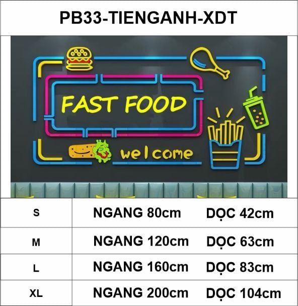 Tranh mica EPeBen dán tường nổi 3d hình đồ ăn Fast Food, hamburger decor trang trí Cửa hàng ăn nhanh, Nhà Hàng, Quán ăn