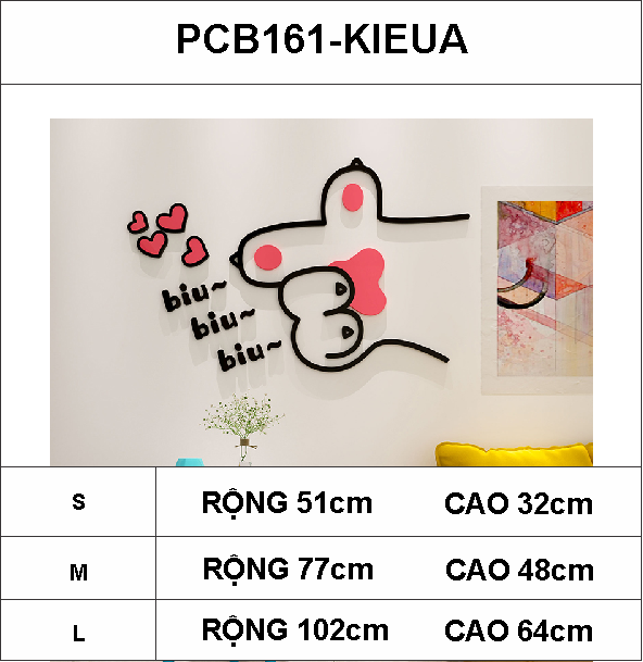 Tranh mica EPeBen dán tường nổi 3d hình bàn tay chân mèo bắn thả tim decor trang trí mầm non, phòng cho bé