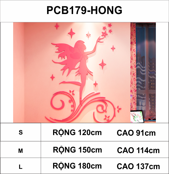 Tranh mica EPeBen dán tường nổi 3d hình thiên sử xinh đẹp decor trang trí salon tóc, spa